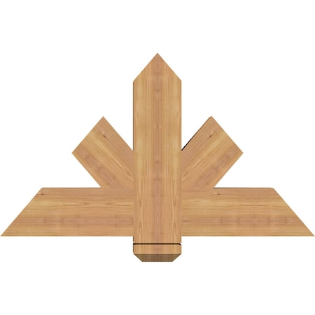 Ekena Millwork Kennewick Timber Gable Bracket, Western Red Cedar, 36"W x 21"H x 3 1/2"D x 5 1/2"F, 14/12 Pitch GBW036X21X0406KEN00SWR